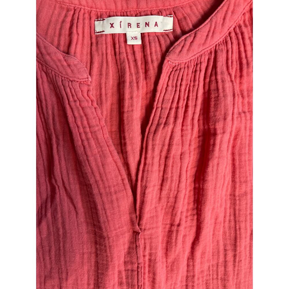 Xirena‎ Clem Lightweight Gauzy Boho V-Neck Top in Paprika Size XS - Picture 4 of 9